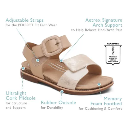 Aetrex Claire Black Women's Sandal FC170
