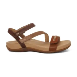 Aetrex Gabby Adjustable Comfort Sandal – Cognac Multi