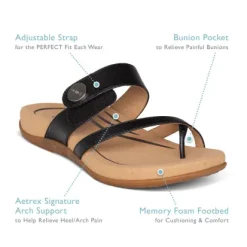 Aetrex Izzy Adjustable Slide Sandal