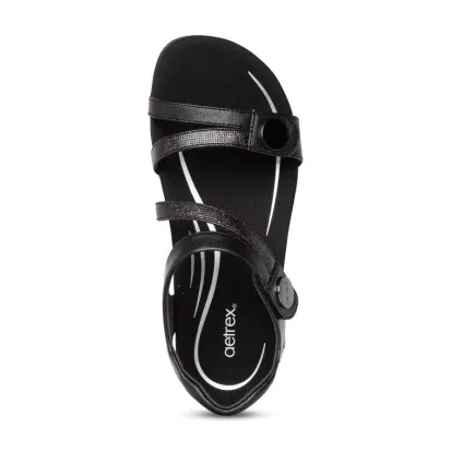 Aetrex Jess Women's Black Sandal