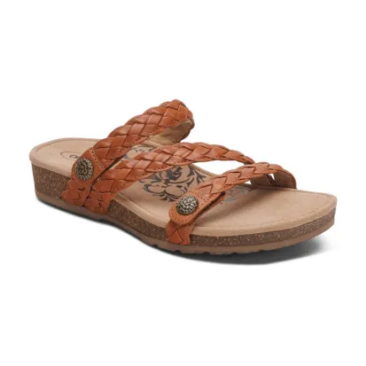 Aetrex Josie Ginger Women's Braided Slide SC222