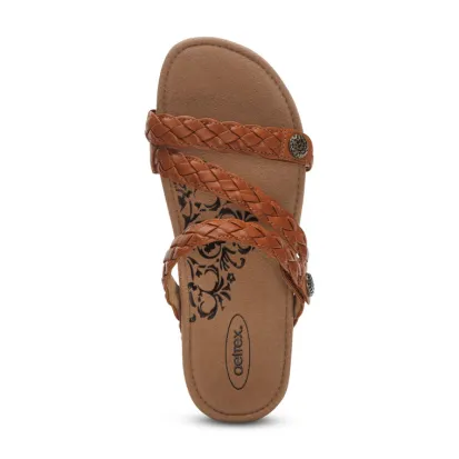 Aetrex Josie Ginger Women's Braided Slide SC222