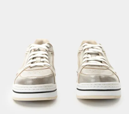 Alegria Alyster Cream Retro Lace-up Sneaker