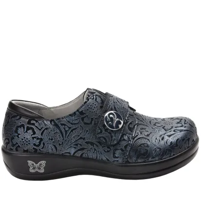 ALEGRIA Joleen Casual Women's Shoe in Navy Swish Print
