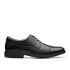 Clarks Eldridge Cap Black Leather Dress Shoe
