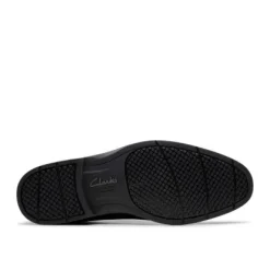 Clarks Eldridge Cap Black Leather Dress Shoe