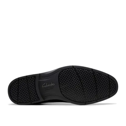 Clarks Eldridge Cap Black Leather Dress Shoe