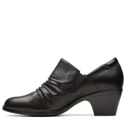 Clarks Emily2 Cove Black Leather SlipOn