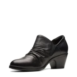 Clarks Emily2 Cove Black Leather SlipOn