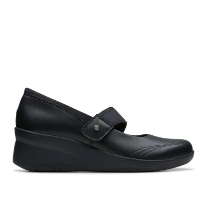 Clarks Suttyn May Women's Black Leather Mary-Jane