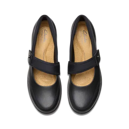 Clarks Suttyn May Women's Black Leather Mary-Jane