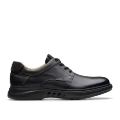 Clarks Un Briley Pace Men's Black Leather Shoes