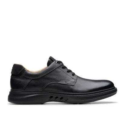 Clarks Un Briley Pace Men's Black Leather Shoes