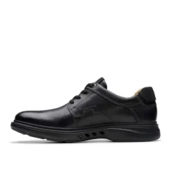 Clarks Un Briley Pace Men's Black Leather Shoes
