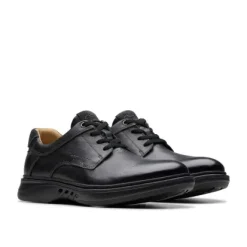 Clarks Un Briley Pace Men's Black Leather Shoes
