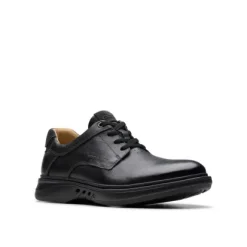 Clarks Un Briley Pace Men's Black Leather Shoes