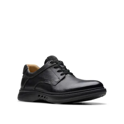Clarks Un Briley Pace Men's Black Leather Shoes