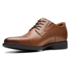 Clarks Whiddon Cap Mens Dress Comfort  Brown Leather