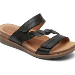 Cobb Hill May Slide Sandal in Black