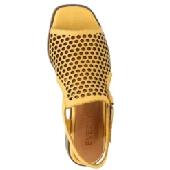 Everly Women's Tessa 01 Mustard Casual Back Strap Sandal