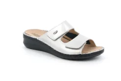 Grunland Women's Comfort 2-Strap Slide CE0259-SLVR
