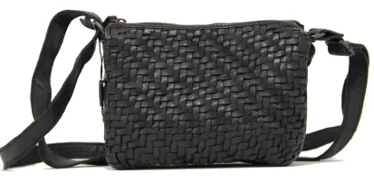JANE - Black Weave Crossbody