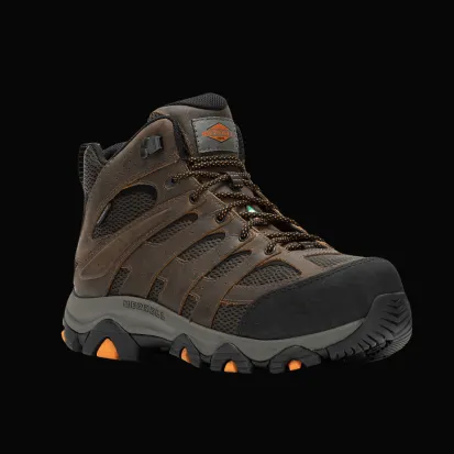 Merrell Men's Moab Vertex 2 Mid WP Carbon Fiber CSA Work Safety Boot
