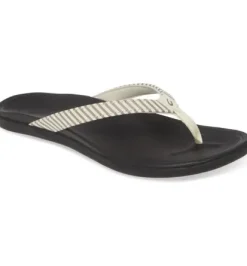 Olukai Ho'opio Beach Thong - Bone Stripe