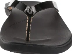 Olukai Ho'opio Women's Sandals - Black Patent