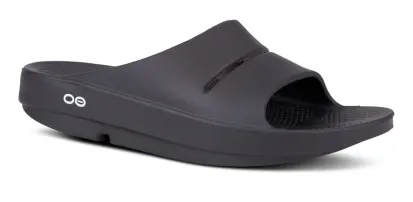 OOFOS Men's OOahh Black Slide Sandal