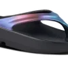 OOFOS Women's OOLALA LUXE thong sandal - Midnight Spectre
