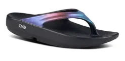 OOFOS Women's OOLALA LUXE thong sandal - Midnight Spectre