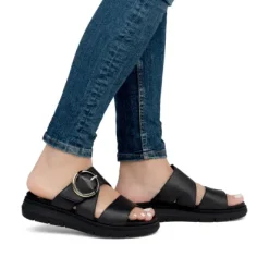 Remonte D2K52-00 Women's Black Slide Sandal