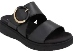 Remonte D2K52-00 Women's Black Slide Sandal