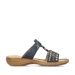 Rieker 60842-14 Navy Women's Slide Sandal