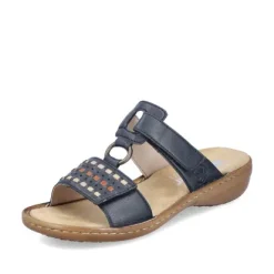 Rieker 60842-14 Navy Women's Slide Sandal