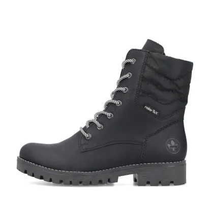 Rieker 78520-00 Women's Lined Lace Up Ankle Boot