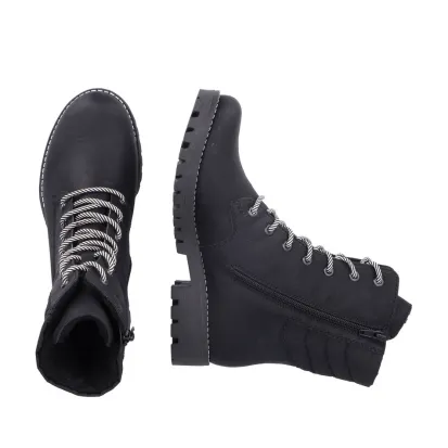 Rieker 78520-00 Women's Lined Lace Up Ankle Boot