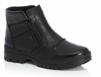 Rieker F5463-00 Men's Double Zip Flip Grip Boot