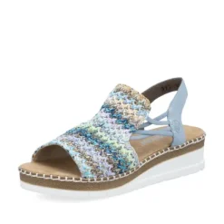 Rieker V1241-91 Women's Casual Blue Sandal