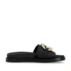 Rieker W1452-00 REPLY Women's Black Slide Sandal