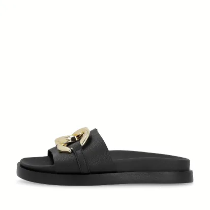 Rieker W1452-00 REPLY Women's Black Slide Sandal