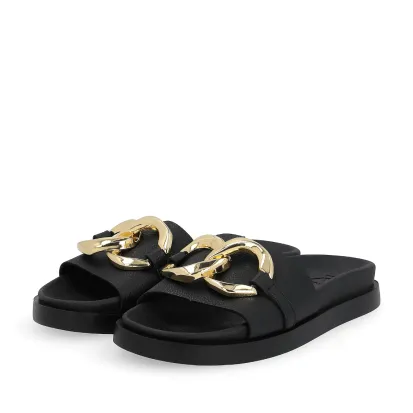 Rieker W1452-00 REPLY Women's Black Slide Sandal