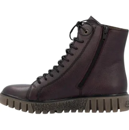 Rieker Y3421-35 Women's Deep Red Ankle Boot