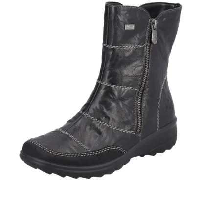 Rieker Z7055-00 Women's Double Zip Winter Boot