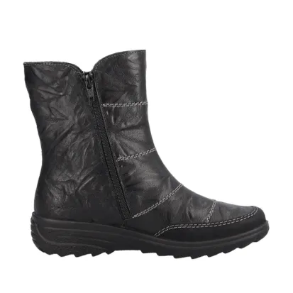 Rieker Z7055-00 Women's Double Zip Winter Boot