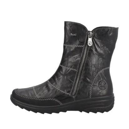 Rieker Z7055-00 Women's Double Zip Winter Boot