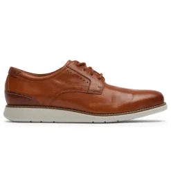 Rockport Total Motion Craft Plain Toe Brown Leather Shoe