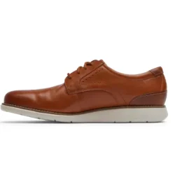 Rockport Total Motion Craft Plain Toe Brown Leather Shoe