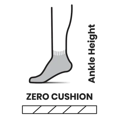 Smartwool Men's Run Zero Cushion Ankle Sock